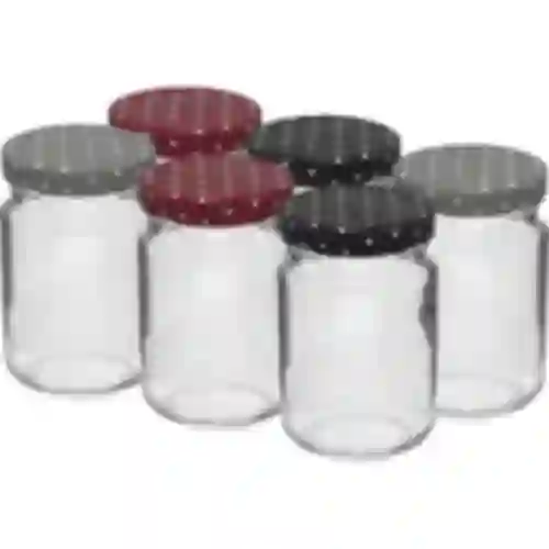 Staklenka TO 156 ml s poklopcem u boji fi 53/4 - 6 kom.