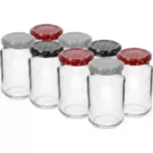 Staklenka TO 190ml s poklopcem u boji fi 53 - 8 kom.