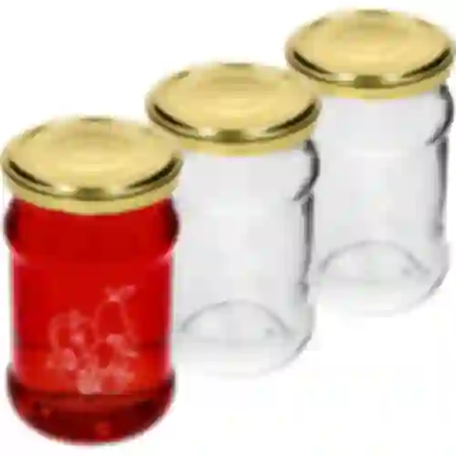 Staklenka TO 300ml s tiskom - mješavina voća i poklopcem fi66/4 - 3 kom.