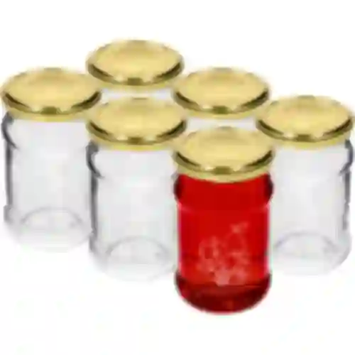 Staklenka TO 300ml s tiskom - mješavina voća i poklopcem fi66/4 - 6 kom.