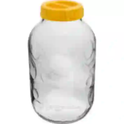 Staklenka TO 5 L i plastični poklopac fi 100, s ručkom
