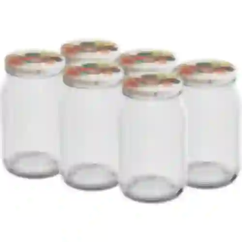 Staklenka TO 900 ml s poklopcem u boji fi82/6 - 6 kom.
