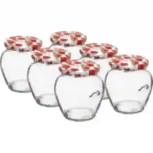 Staklenka TO Amfora 580 ml s poklopcem u boji fi82/6-6kom.