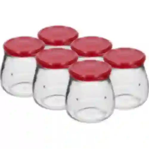Staklenka twist-off 500ml "Obrnuta Amfora" s bordo poklopcem fi 82/6, 6 kom.