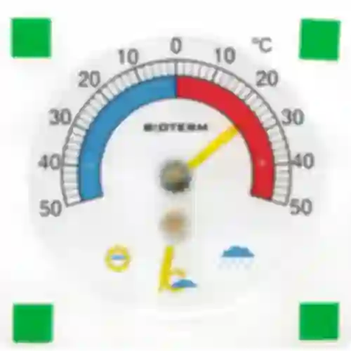 Univerzalni termometar s higrometrom transparentni, samoljepljivi (-50°C do +50°C)