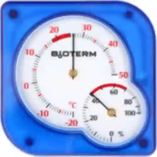 Unutarnji bimetalni termometar s higrometrom (-20 do +50°C), plavi