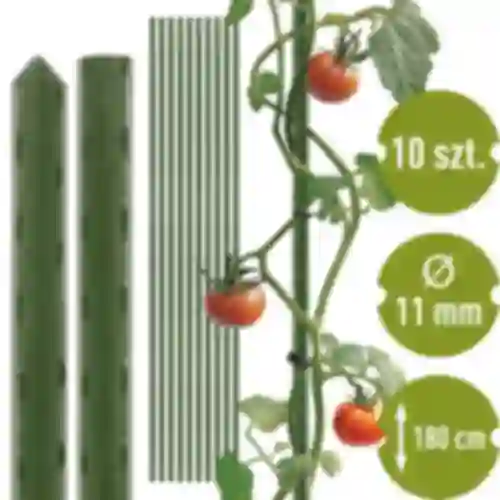 Vrtni kolci Bioogród – obloženi čelik, 1,8 m, fi 11 mm, 10 kom.