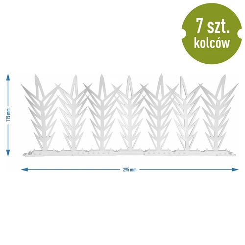 Trake sa šiljcima za odstranjivanje ptica, ukrasne, bijele - od plastike, 6 kom. - 9