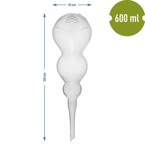Trostruka kugla za navodnjavanje (trokamorna), prozirna bezbojna, 600 ml - 5