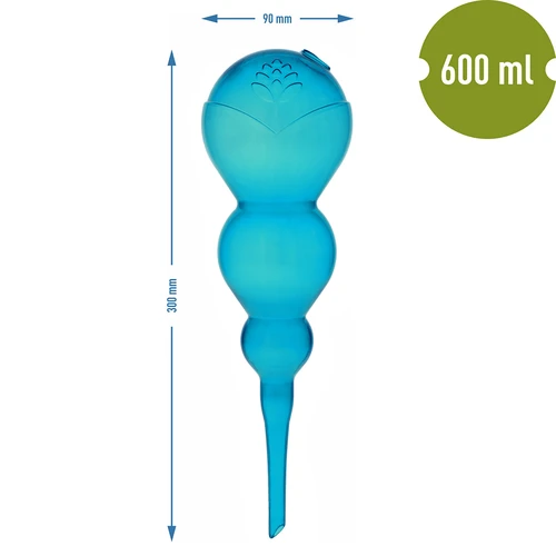 Trostruka kugla za navodnjavanje (trokamorna), prozirna plava, 600 ml - 5