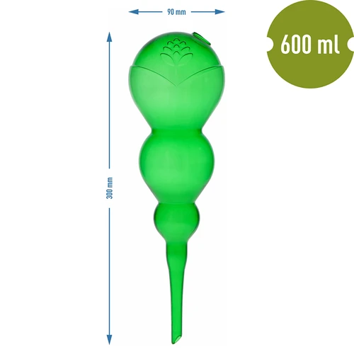 Trostruka kugla za navodnjavanje (trokamorna), prozirna zelena, 600 ml - 5