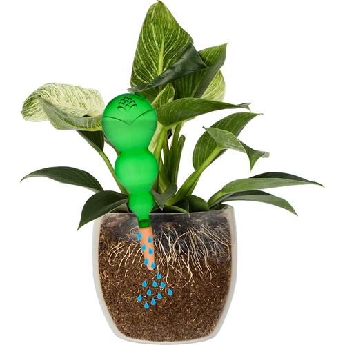 Trostruka kugla za navodnjavanje (trokamorna), prozirna zelena s keramičkom nogom, 600ml - 3