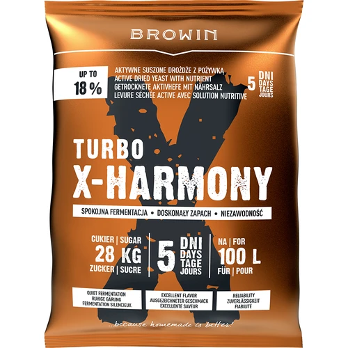 Turbo kvasac X-Harmony 18%, 100 L, 360g  - 1 