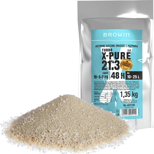 Turbo kvasac X-Pure 21,3%, 10 x 25 L, 1,35 kg - 2