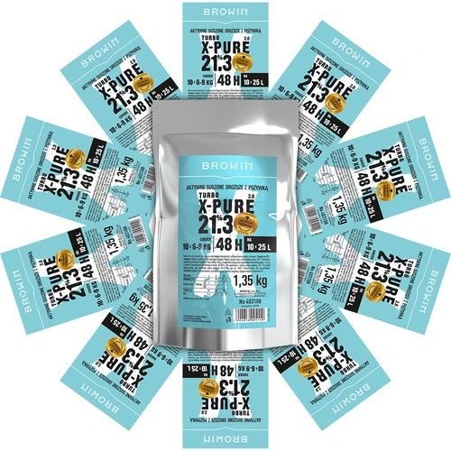 Turbo kvasac X-Pure 21,3%, 10 x 25 L, 1,35 kg - 4
