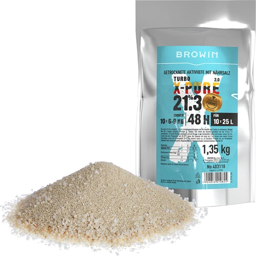 Turbo kvasac X-Pure 21,3 %, 10x25L - 1,35kg - 2