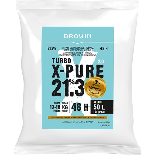 Turbo kvasac X-Pure 21,3%, 50 L  - 1 