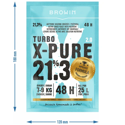 Turbo kvasci X-Pure 21,3% 48h, 25 L - 5