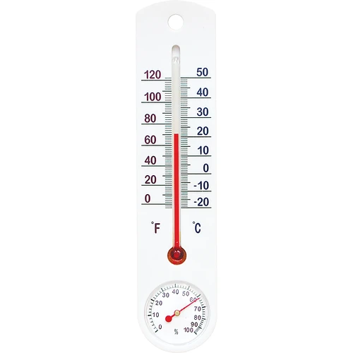 Univerzalni bijeli termometar s higrometrom (-20°C do +50°C) 25cm  - 1 