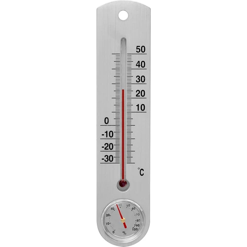Univerzalni srebrni termometar s higrometrom (-30°C do +50°C) 25cm