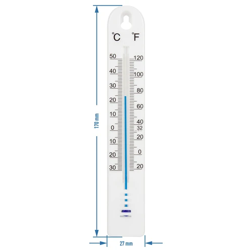 Univerzalni termometar (-30 do +50°C), 17 cm, bijeli - 2