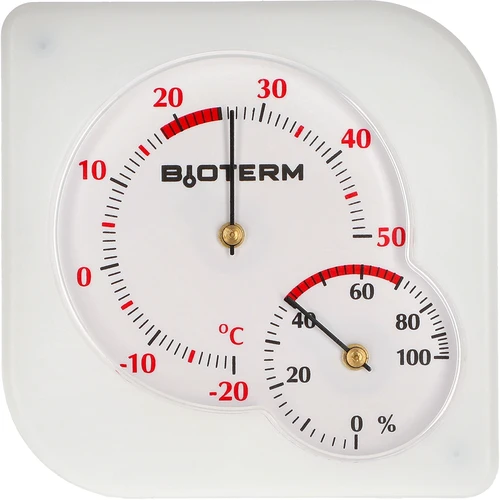 Unutarnji bimetalni termometar s higrometrom (-20 do +50°C), bijeli  - 1 