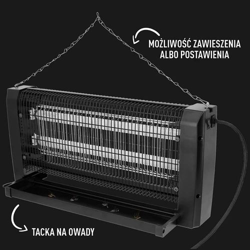 UVA lampa za uništavanje insekata 20 W, crna - 5