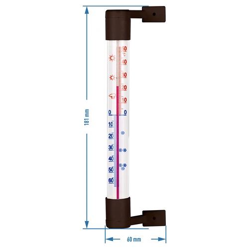 Vanjski termometar smeđi (-50°C do +50°C) 18cm - 3