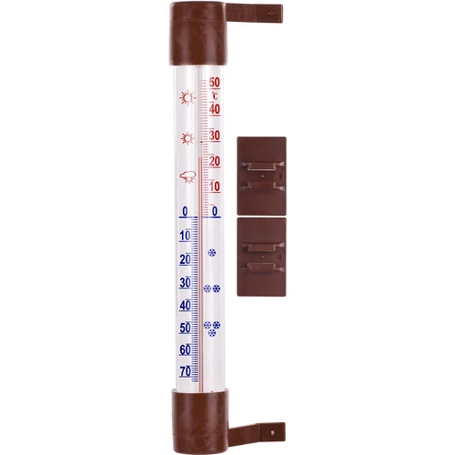 Vanjski termometar smeđi (-60°C do +50°C) 23cm  - 1 