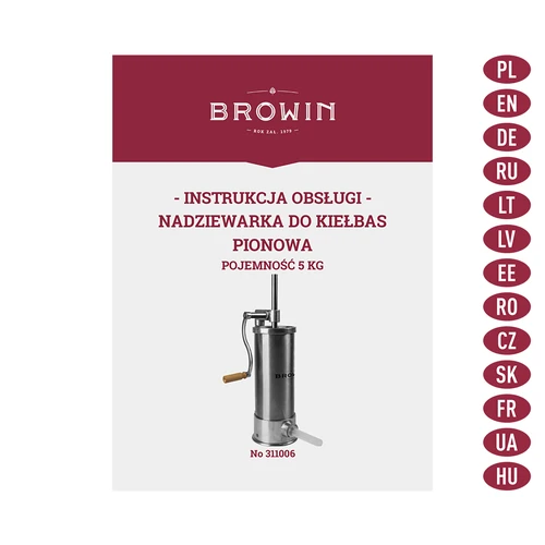 Vertikalna punilica za kobasice 5 kg - 9