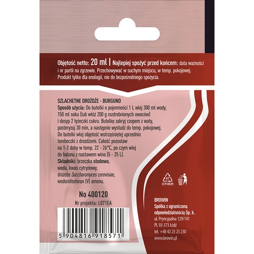 Vinski kvasac Burgund, 20 ml - 2