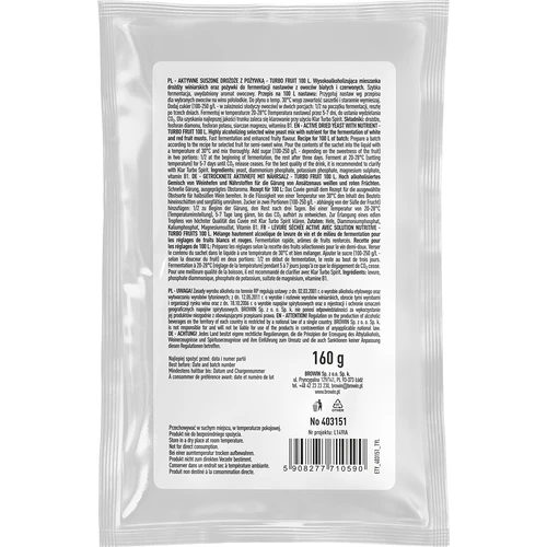 Vinski kvasac Turbo Fruit 5-7 dana 100 L - 2