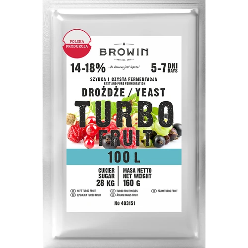 Vinski kvasac Turbo Fruit 5-7 dana 100 L  - 1 