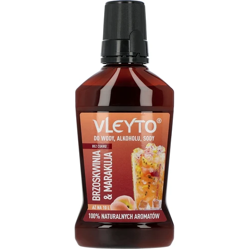 VLEYTO Breskva & Marakuja – okusna esencija s prirodnim aromama, 250 ml  - 1 