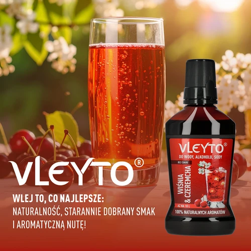 VLEYTO Trešnja & Trnina – okusna esencija s prirodnim aromama, 250 ml - 6