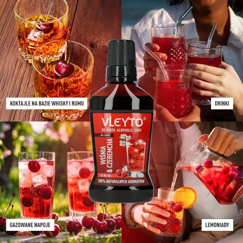VLEYTO Trešnja & Trnina – okusna esencija s prirodnim aromama, 250 ml - 7