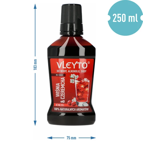 VLEYTO Trešnja & Trnina – okusna esencija s prirodnim aromama, 250 ml - 5