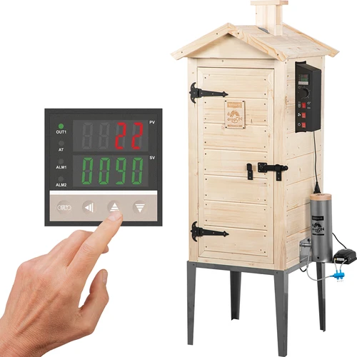 Vrtna drvena dimnica 200 L – dragON Wood 100E s električnim grijaćim modulom i upravljačkom jedinicom