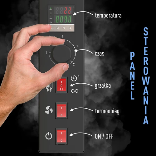 Vrtna drvena dimnica 200 L – dragON Wood 100E s električnim grijaćim modulom i upravljačkom jedinicom - 5