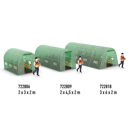 Vrtna staklenika (plastična) 3x6x2 m - 17