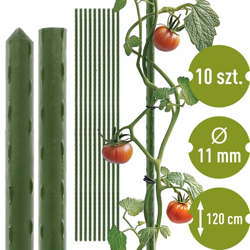 Vrtni kolci Bioogród – obloženi čelik, 1,2 m, fi 11 mm, 10 kom.  - 1 