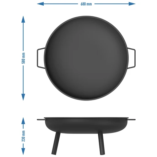 Vrtno vatrište Ø58 cm, okruglo, zdjela - 9
