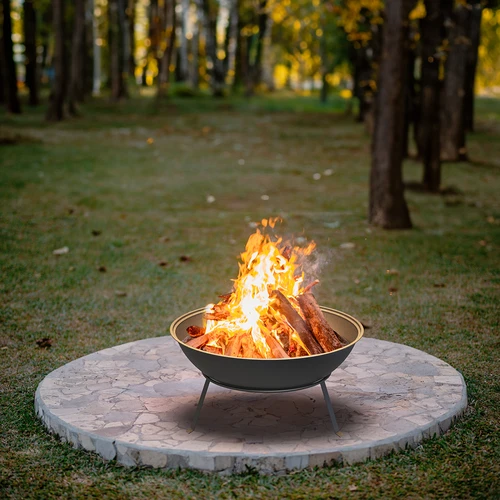 Vrtno vatrište s rešetkom, Ø55 cm, okruglo, zdjela - 9