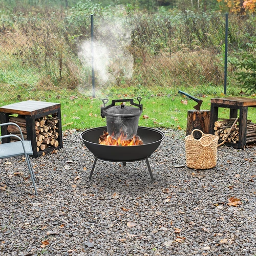 Vrtno vatrište s rešetkom, Ø55 cm, okruglo, zdjela - 11