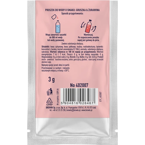 VSYPTO okus Kruška Brusnica, 3 g - 3