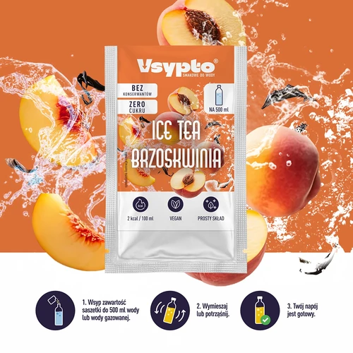 VSYPTO s okusom Ice Tea Breskva, 3 g - 5