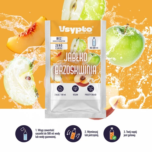 VSYPTO s okusom jabuke i breskve, 3 g - 5