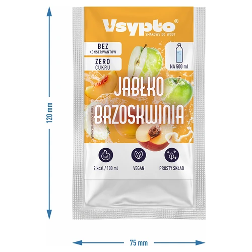 VSYPTO s okusom jabuke i breskve, 3 g - 4