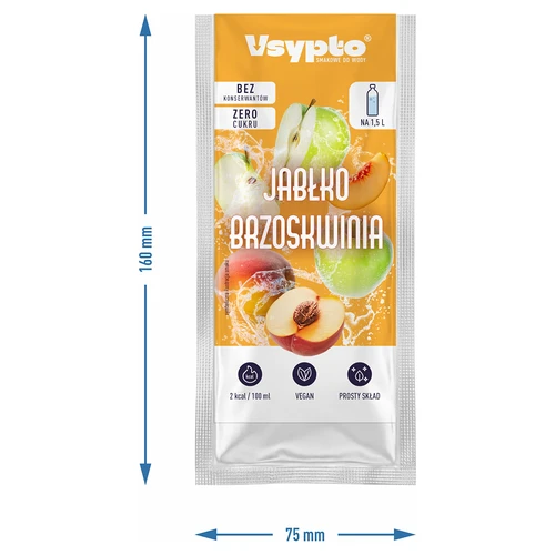 Vsypto s okusom jabuke i breskve, 9g - 4