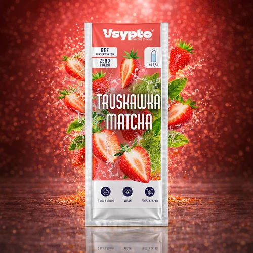 VSYPTO s okusom Jagoda Matcha, 9 g